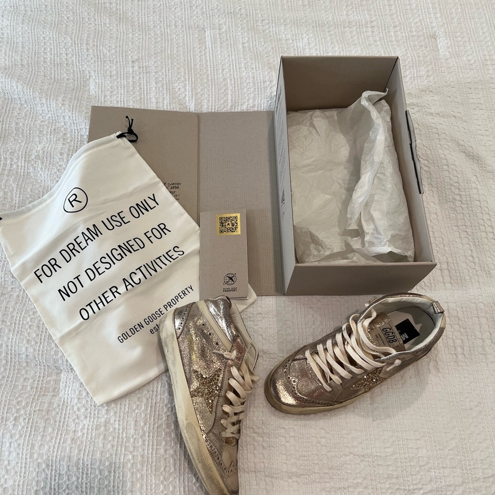 Golden Goose Metallic Gold Sneakers